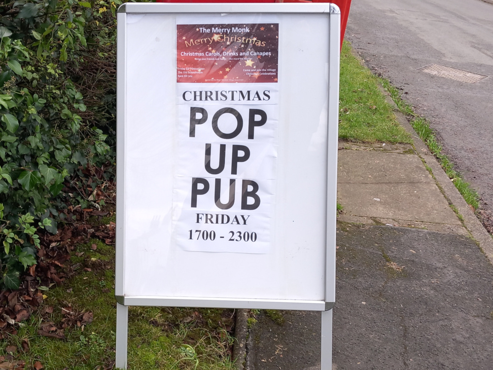 pop-up pub sign